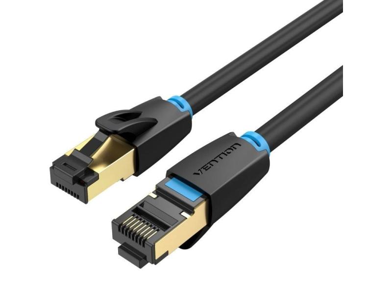 Cable de Red RJ45 SFTP Vention IKABD Cat.8/ 50cm/ Negro