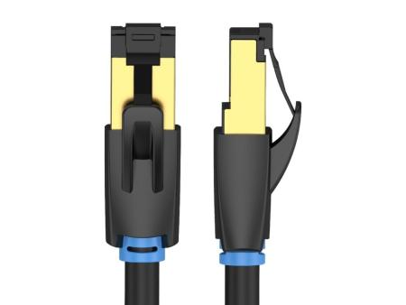 Cable de Red RJ45 SFTP Vention IKABD Cat.8/ 50cm/ Negro