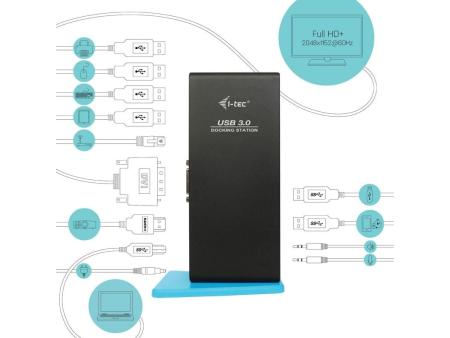 Docking USB 3.0 I-Tec U3HDMIDVIDOCK/ 6xUSB/ 1xUSB Tipo-B/ 1xRJ45/ 1xHDMI/ 1xDVI/ 2xAudio