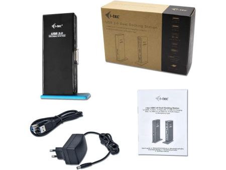 Docking USB 3.0 I-Tec U3HDMIDVIDOCK/ 6xUSB/ 1xUSB Tipo-B/ 1xRJ45/ 1xHDMI/ 1xDVI/ 2xAudio