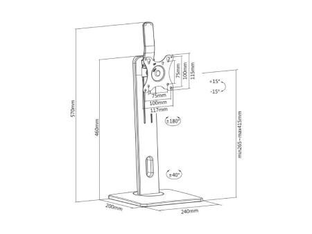 Soporte para Monitor Aisens DT32TSR-063/ hasta 7kg