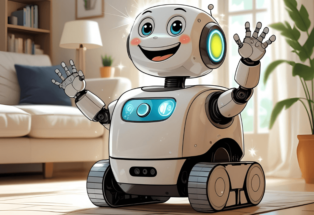 Técnico revisando un robot de limpieza